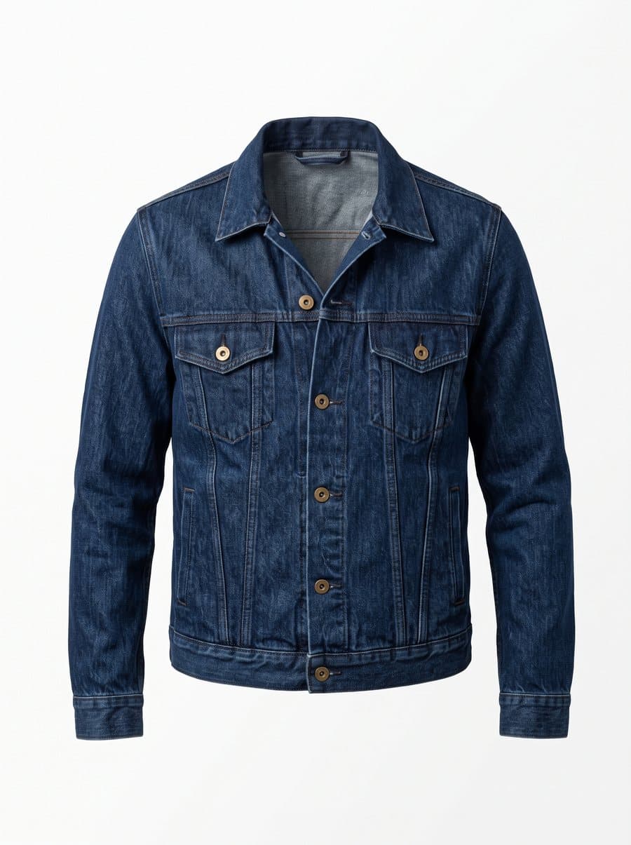 Denim jacket in ghost mannequin style